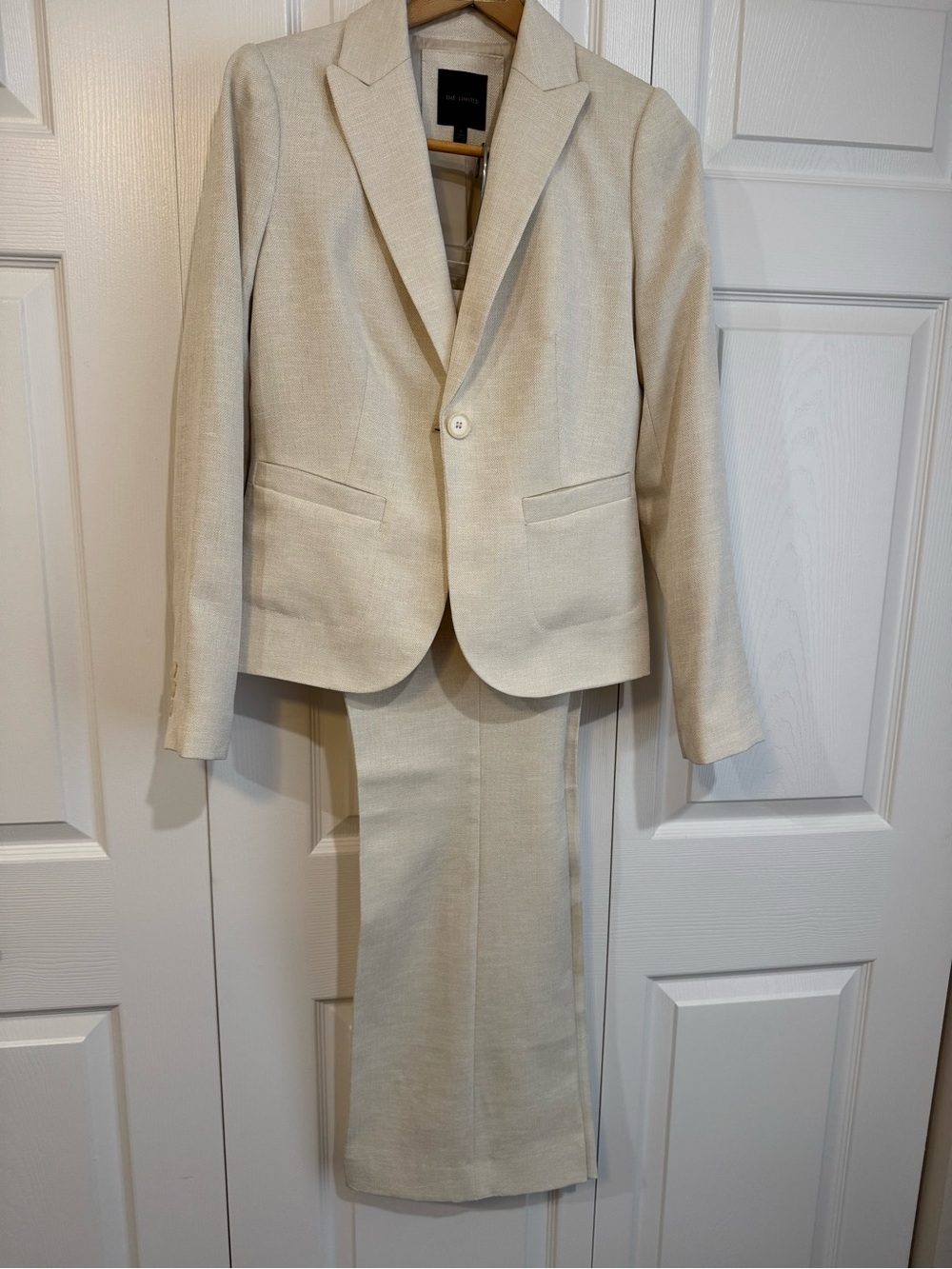 The Limited Cream Women's Blazer and Pants Suit Set